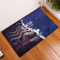 Personalized Hawaii Statehood Day Rubber Doormat 66th Anniversary - Polynesian Pride