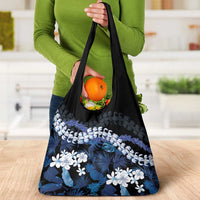 Polu Aloha Hawaii Lei Grocery Bag Tropical Flowers Elegant Vibe - Polynesian Pride