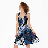 Polu Aloha Hawaii Lei Midi Dress Tropical Flowers Elegant Vibe - Polynesian Pride