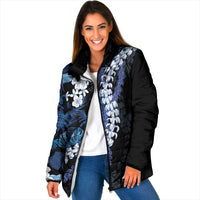 Polu Aloha Hawaii Lei Padded Jacket Tropical Flowers Elegant Vibe - Polynesian Pride