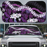 Poni Aloha Hawaii Lei Auto Sun Shade Tropical Flowers Elegant Vibe - Polynesian Pride