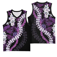 Poni Aloha Hawaii Lei Basketball Jersey Tropical Flowers Elegant Vibe - Polynesian Pride