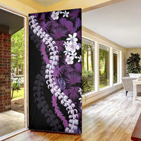 Poni Aloha Hawaii Lei Door Cover Tropical Flowers Elegant Vibe - Polynesian Pride