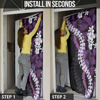 Poni Aloha Hawaii Lei Door Cover Tropical Flowers Elegant Vibe - Polynesian Pride