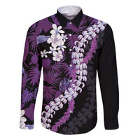 Poni Aloha Hawaii Lei Family Matching Tank Maxi Dress and Hawaiian Shirt Tropical Flowers Elegant Vibe - Polynesian Pride