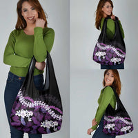 Poni Aloha Hawaii Lei Grocery Bag Tropical Flowers Elegant Vibe - Polynesian Pride