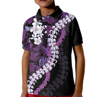 Poni Aloha Hawaii Lei Kid Polo Shirt Tropical Flowers Elegant Vibe - Polynesian Pride