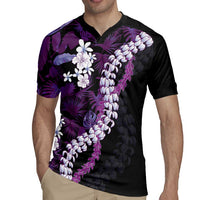 Poni Aloha Hawaii Lei Rugby Jersey Tropical Flowers Elegant Vibe - Polynesian Pride