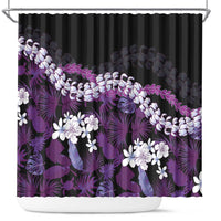 Poni Aloha Hawaii Lei Shower Curtain Tropical Flowers Elegant Vibe - Polynesian Pride
