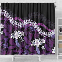 Poni Aloha Hawaii Lei Shower Curtain Tropical Flowers Elegant Vibe - Polynesian Pride