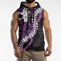 Poni Aloha Hawaii Lei Sleeveless Hoodie Tropical Flowers Elegant Vibe - Polynesian Pride