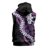 Poni Aloha Hawaii Lei Sleeveless Zip Hoodie Tropical Flowers Elegant Vibe LT14 - Polynesian Pride