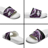 Poni Aloha Hawaii Lei Slide Sandals Tropical Flowers Elegant Vibe - Polynesian Pride