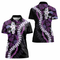 Poni Aloha Hawaii Lei Women Polo Shirt Tropical Flowers Elegant Vibe - Polynesian Pride
