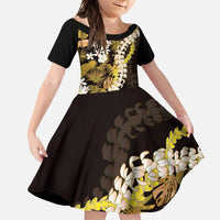 Kula Aloha Hawaii Lei Family Matching Off Shoulder Maxi Dress and Hawaiian Shirt Tropical Flowers Elegant Vibe - Polynesian Pride