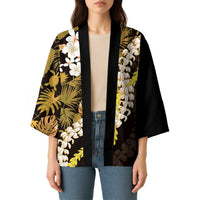 Kula Aloha Hawaii Lei Kimono Tropical Flowers Elegant Vibe - Polynesian Pride