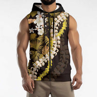 Kula Aloha Hawaii Lei Sleeveless Zip Hoodie Tropical Flowers Elegant Vibe LT14 - Polynesian Pride