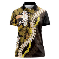 Kula Aloha Hawaii Lei Women Polo Shirt Tropical Flowers Elegant Vibe - Polynesian Pride