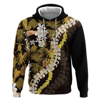 Kula Aloha Hawaii Lei Zip Hoodie Tropical Flowers Elegant Vibe - Polynesian Pride