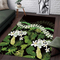 Omaomao Aloha Hawaii Lei Area Rug Tropical Flowers Elegant Vibe - Polynesian Pride