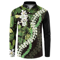Omaomao Aloha Hawaii Lei Button Sweatshirt Tropical Flowers Elegant Vibe - Polynesian Pride