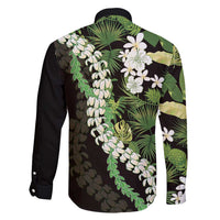 Omaomao Aloha Hawaii Lei Family Matching Off Shoulder Maxi Dress and Hawaiian Shirt Tropical Flowers Elegant Vibe - Polynesian Pride