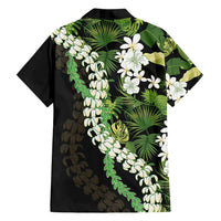 Omaomao Aloha Hawaii Lei Family Matching Off Shoulder Short Dress and Hawaiian Shirt Tropical Flowers Elegant Vibe LT14 - Polynesian Pride