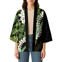 Omaomao Aloha Hawaii Lei Kimono Tropical Flowers Elegant Vibe - Polynesian Pride
