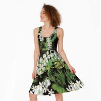 Omaomao Aloha Hawaii Lei Midi Dress Tropical Flowers Elegant Vibe - Polynesian Pride