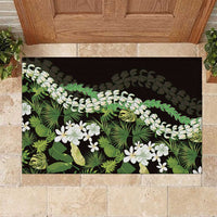Omaomao Aloha Hawaii Lei Rubber Doormat Tropical Flowers Elegant Vibe - Polynesian Pride