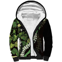 Omaomao Aloha Hawaii Lei Sherpa Hoodie Tropical Flowers Elegant Vibe - Polynesian Pride