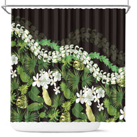 Omaomao Aloha Hawaii Lei Shower Curtain Tropical Flowers Elegant Vibe - Polynesian Pride