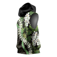 Omaomao Aloha Hawaii Lei Sleeveless Hoodie Tropical Flowers Elegant Vibe - Polynesian Pride