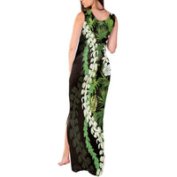 Omaomao Aloha Hawaii Lei Tank Maxi Dress Tropical Flowers Elegant Vibe - Polynesian Pride