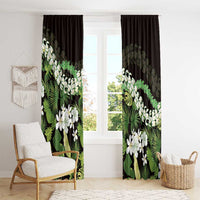 Omaomao Aloha Hawaii Lei Window Curtain Tropical Flowers Elegant Vibe - Polynesian Pride