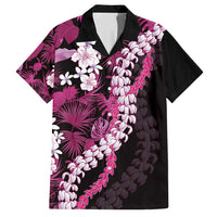 Akala Aloha Hawaii Lei Family Matching Puletasi and Hawaiian Shirt Tropical Flowers Elegant Vibe LT14 Dad's Shirt - Short Sleeve Pink - Polynesian Pride