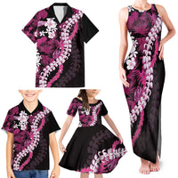 Akala Aloha Hawaii Lei Family Matching Tank Maxi Dress and Hawaiian Shirt Tropical Flowers Elegant Vibe - Polynesian Pride