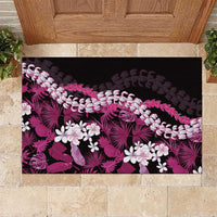 Akala Aloha Hawaii Lei Rubber Doormat Tropical Flowers Elegant Vibe LT14 Pink - Polynesian Pride
