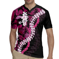 Akala Aloha Hawaii Lei Rugby Jersey Tropical Flowers Elegant Vibe - Polynesian Pride