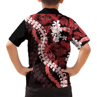 Ulaula Aloha Hawaii Lei Family Matching Off Shoulder Maxi Dress and Hawaiian Shirt Tropical Flowers Elegant Vibe - Polynesian Pride