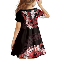 Ulaula Aloha Hawaii Lei Family Matching Off Shoulder Short Dress and Hawaiian Shirt Tropical Flowers Elegant Vibe LT14 - Polynesian Pride