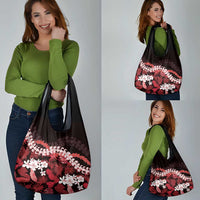 Ulaula Aloha Hawaii Lei Grocery Bag Tropical Flowers Elegant Vibe - Polynesian Pride