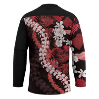 Ulaula Aloha Hawaii Lei Hockey Jersey Tropical Flowers Elegant Vibe - Polynesian Pride