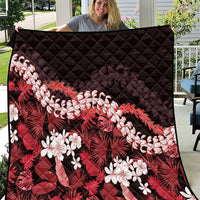 Ulaula Aloha Hawaii Lei Quilt Tropical Flowers Elegant Vibe - Polynesian Pride