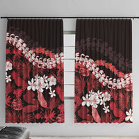 Ulaula Aloha Hawaii Lei Window Curtain Tropical Flowers Elegant Vibe - Polynesian Pride