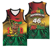 Vanuatu Independence Day Basketball Jersey Chibi Boar Proud To Be A Ni-Van