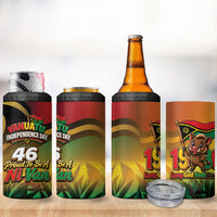 Vanuatu Independence Day 4 in 1 Can Cooler Tumbler Chibi Boar Proud To Be A Ni-Van