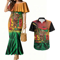 Vanuatu Independence Day Couples Matching Mermaid Dress and Hawaiian Shirt Chibi Boar Proud To Be A Ni-Van LT14 Multicolor - Polynesian Pride