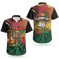 Vanuatu Independence Day Couples Matching Off Shoulder Short Dress and Hawaiian Shirt Chibi Boar Proud To Be A Ni-Van LT14 - Polynesian Pride