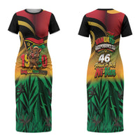 Vanuatu Independence Day Couples Matching Short Sleeve Bodycon Dress and Hawaiian Shirt Chibi Boar Proud To Be A Ni-Van LT14 - Polynesian Pride